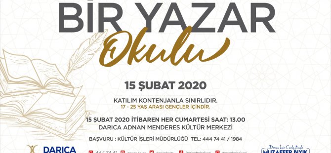 Darıca’da Yazarlık Okulu başlıyor