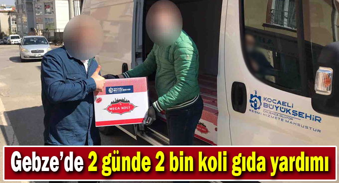 İhtiyaç sahiplerine 2 günde 2 bin gıda kolisi