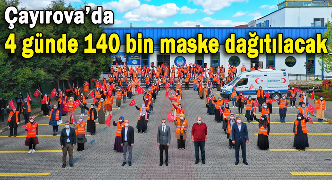 Çayırova’da 4 günde 140 bin maske dağıtılacak