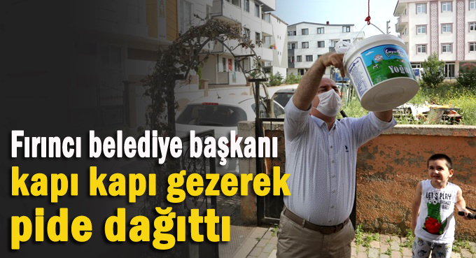 Başkan Bıyık, pide dağıttı