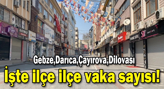 Kocaeli'de ilçe ilçe kaç vaka var?