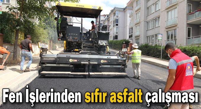 Fen İşlerinden sıfır asfalt çalışması