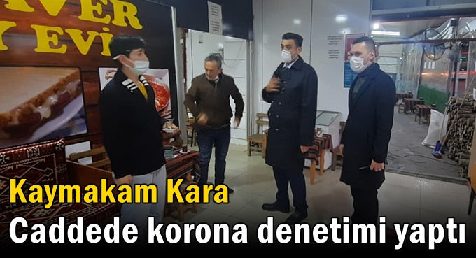 Kaymakam Kara’dan cadde de sigara denetimi