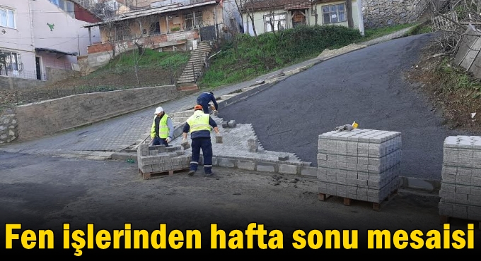 Gebze Fen işlerinden hafta sonu mesaisi