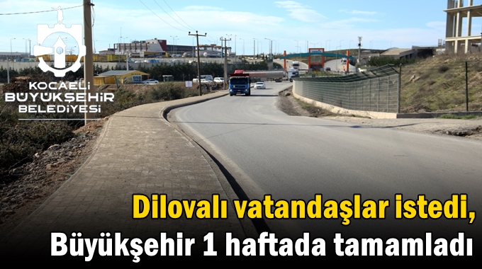 Dilovası Çerkeşli Caddesi’nde yayaların yol güvenliği sağlandı