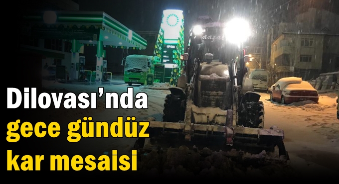 Dilovası’nda gece gündüz kar mesaisi