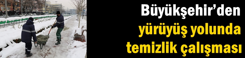 Büyükşehir’den yürüyüş yolunda temizlik çalışması