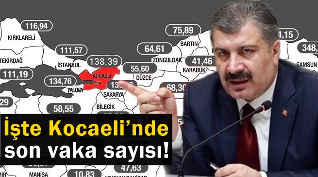 İşte Kocaeli’nde son vaka sayısı!