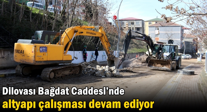 Dilovası Bağdat Caddesi’nde altyapı çalışması devam ediyor