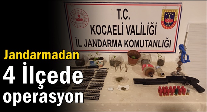 Jandarmadan 4 ilçede uyuşturucuya darbe!