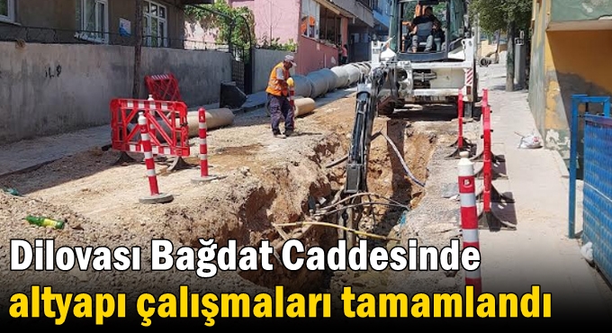 Dilovası Bağdat Caddesinde altyapı çalışmaları tamamlandı