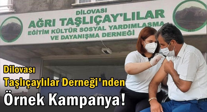 Taşlıçaylılardan aşı kampanyası