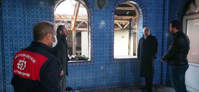 Genel Sekreter Gündoğdu, Bahtiyar Camii’ndeki çalışmaları inceledi