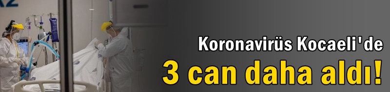 Koronavirüs Kocaeli'de 3 can daha aldı!