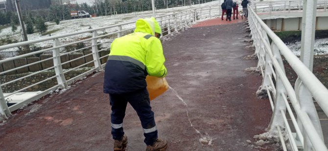 Yaya güvenliği için üstgeçitlerde çalışma