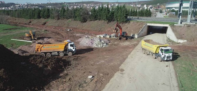 Alikahya Stadyum bağlantı yolunda ilk kazma vuruldu