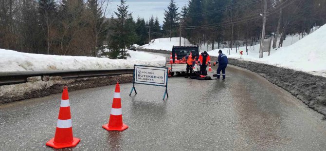 Kartepe zirve yolunda bakım onarım yapıldı