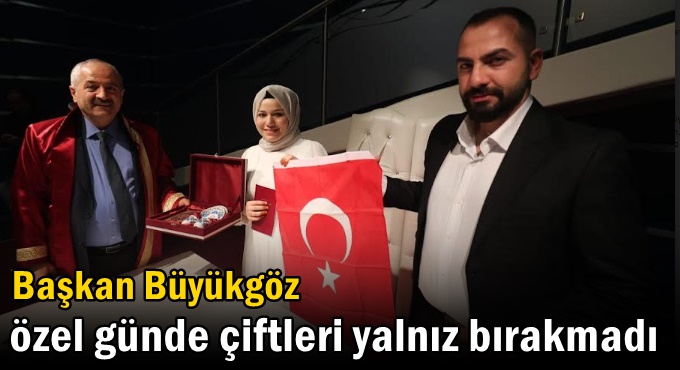 Başkan Büyükgöz Özel Günde Çiftleri Yalnız Bırakmadı