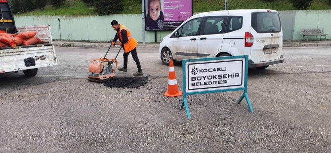 Yol bakım timinden anında müdahale