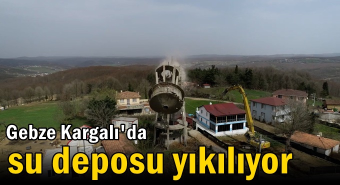 Gebze Kargalı'da ayaklı su deposu yıkılıyor