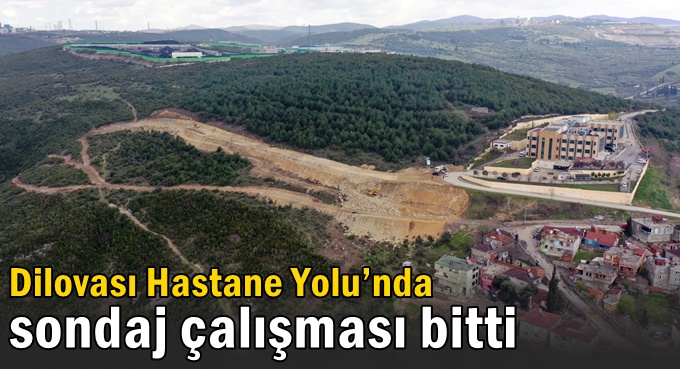 Dilovası Hastane yolunda sondaj çalışması bitti