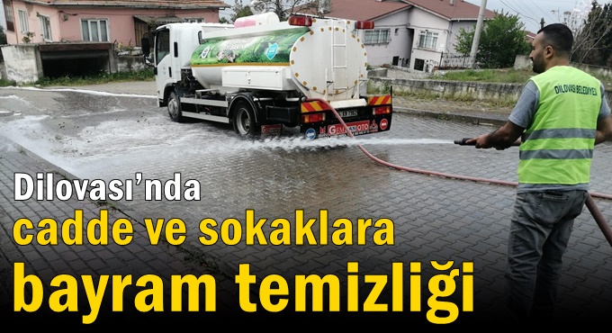 Dilovası’nda cadde ve sokaklara bayram temizliği