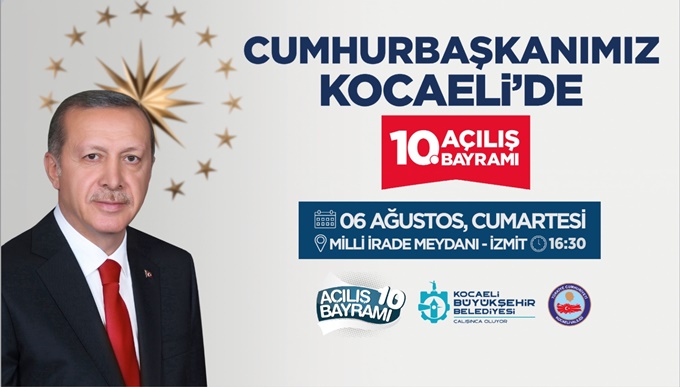 Kocaeli’de 10. Açılış Bayramı heyecanı yaşanıyor