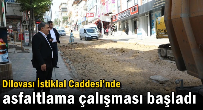 Dilovası İstiklal Caddesi’nde asfaltlama çalışması başladı