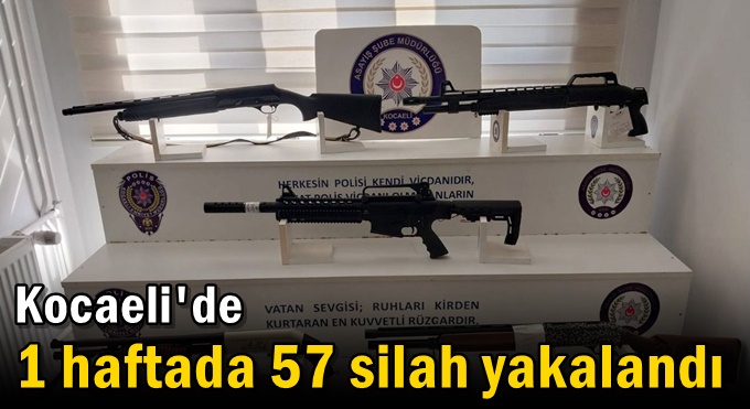 Kocaeli'de 1 haftada 57 silah yakalandı