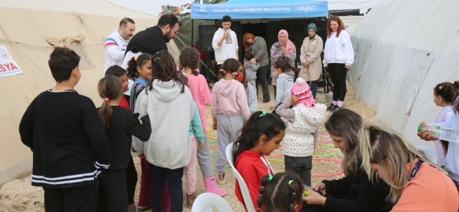 Çadır kentte çocuklar için özel etkinlikler