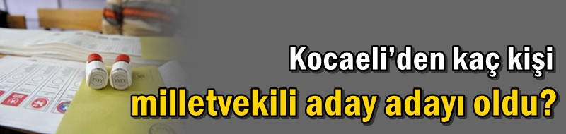 Kocaeli’den kaç kişi milletvekili aday adayı oldu?