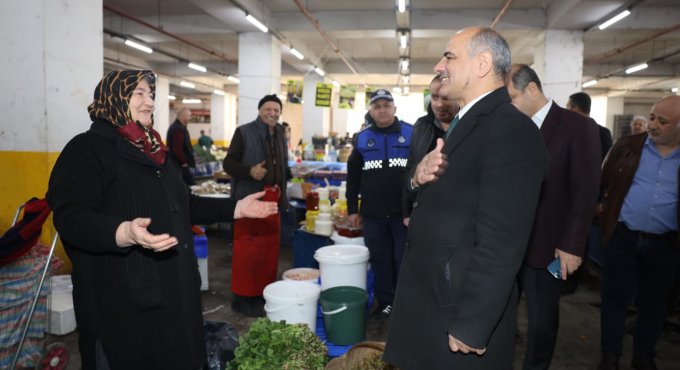 Başkan Söğüt’ten pazar ziyareti