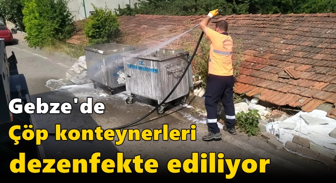 Çöp Konteynerleri  Dezenfekte Ediliyor