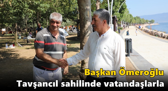 Başkan Ömeroğlu Tavşancıl Sahilinde Vatandaşlarla