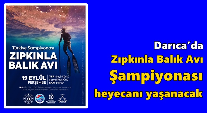 Darıca’da Zıpkınla Balık Avı Şampiyonası heyecanı yaşanacak