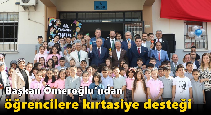 Ömeroğlu'ndan Öğrencilere Kırtasiye Desteği