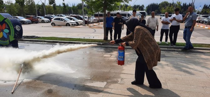 İtfaiyeden kongre merkezi personeline eğitim