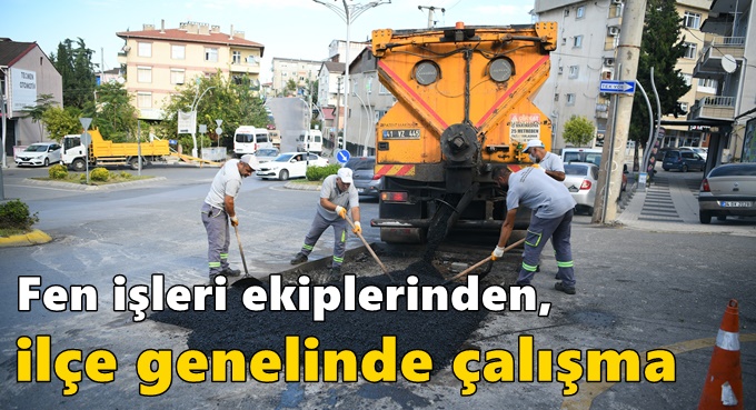 Çayırova Fen işleri ekiplerinden, ilçe genelinde çalışma