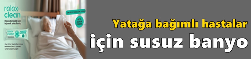 Yatağa bağımlı hastalar için susuz banyo