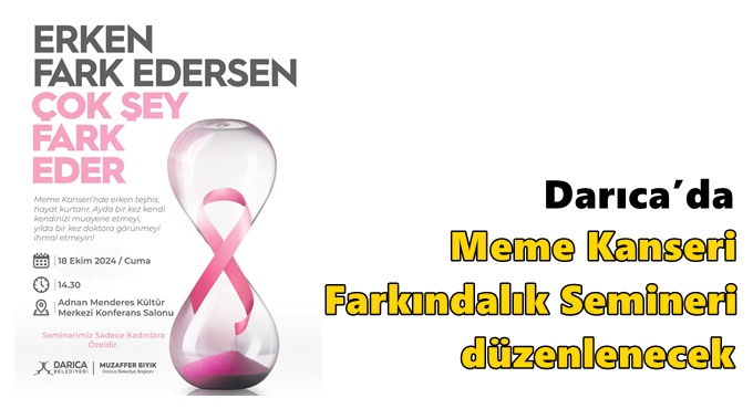 Darıca’da Meme Kanseri Farkındalık Semineri düzenlenecek