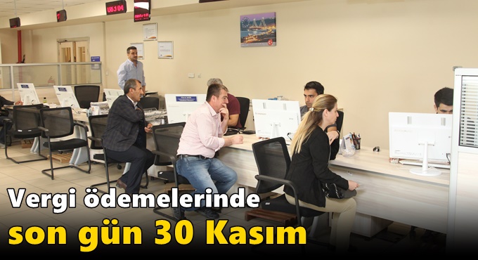 Vergi Ödemelerinde  Son gün 30 Kasım