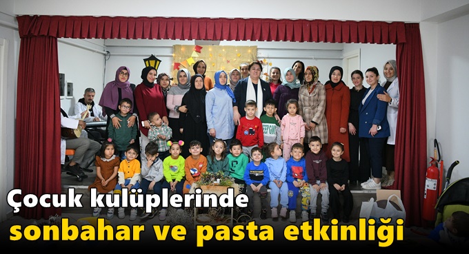 Çocuk kulüplerinde sonbahar ve pasta etkinliği