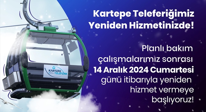 Teleferik keyfi kaldığı yerden