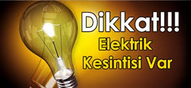 Dikkat! Elektrik Kesintisi Var