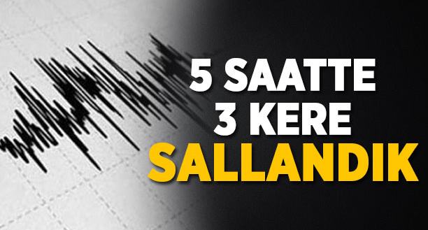 5 saatte 3 kere sallandık