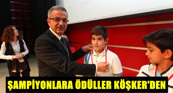 Matematik şampiyonlarına ödüller Köşker’den