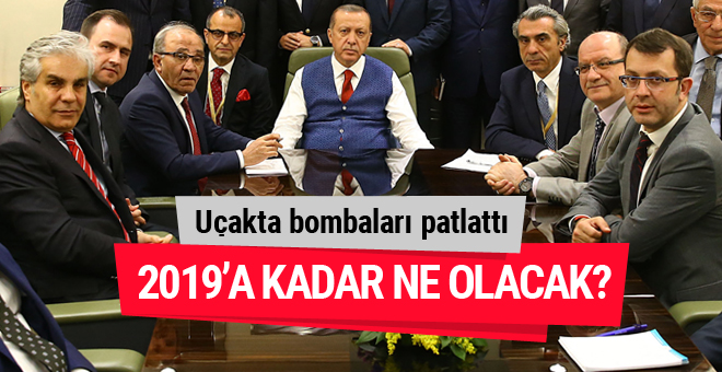 Erdoğan uçakta bombaları patlattı