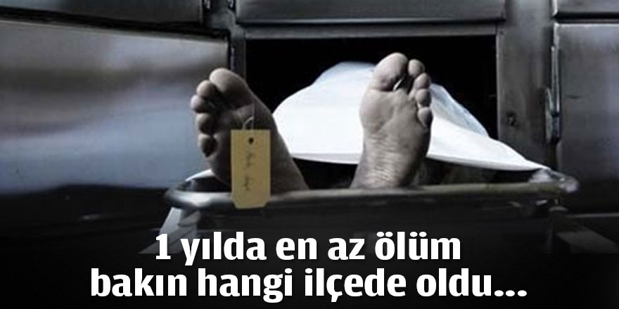 1 yılda en az ölüm bakın hangi ilçede oldu...