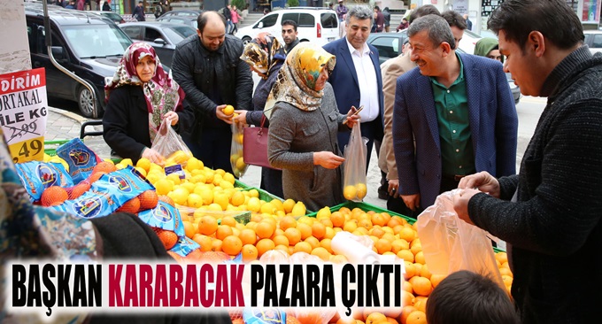 Karabacak, esnafı gezdi