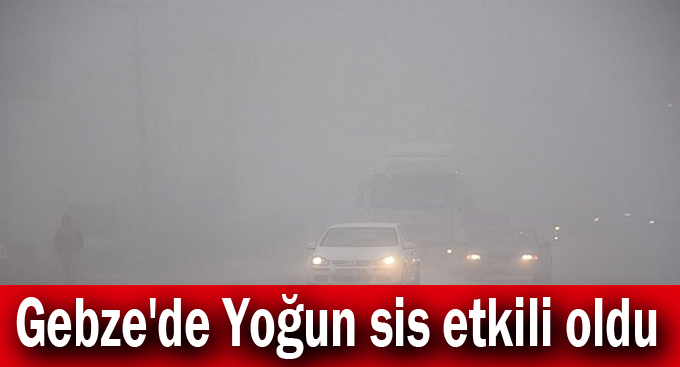 Gebze'de Yoğun sis etkili oldu